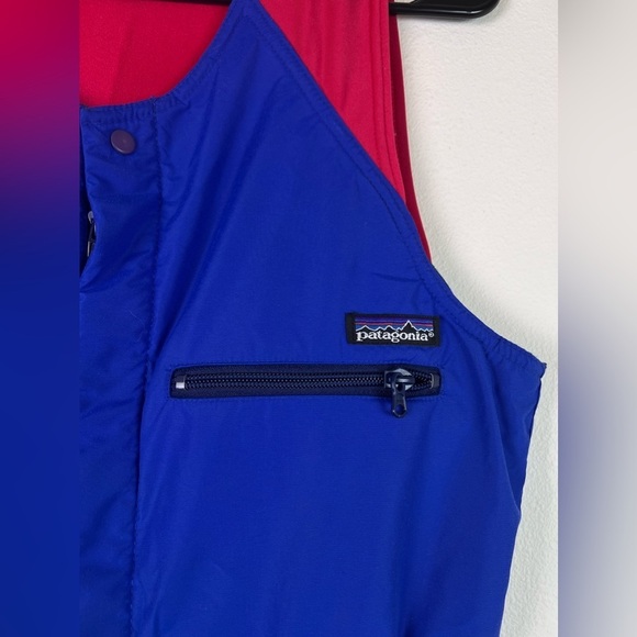 Patagonia Vintage Snowsuit Unisex Medium Waterproof Blue Red Adjustable Clasp - Picture 7 of 14
